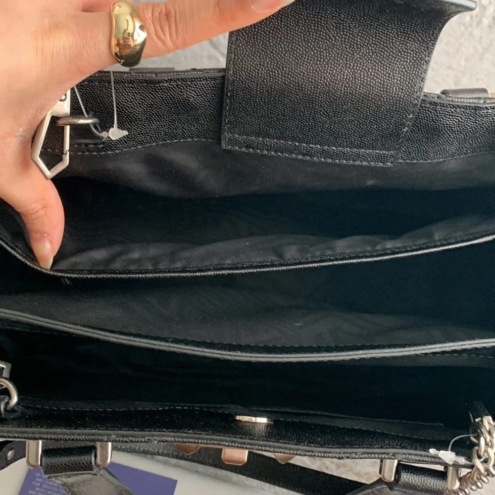 REBECCA MINKOFF | Je T’aime Work Bag Tote - Black Leather - Picture 14 of 17